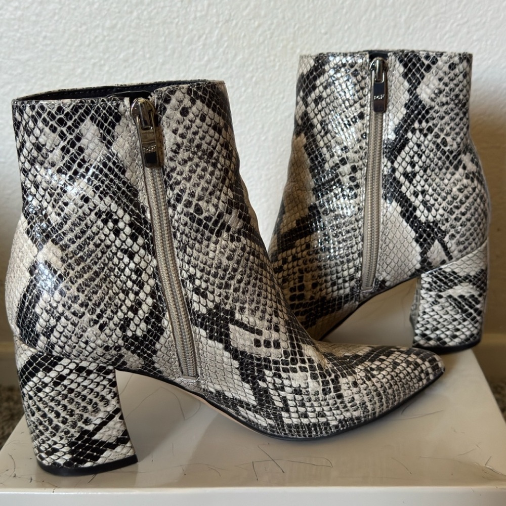 Marc Fisher Snakeskin Ankle Boots